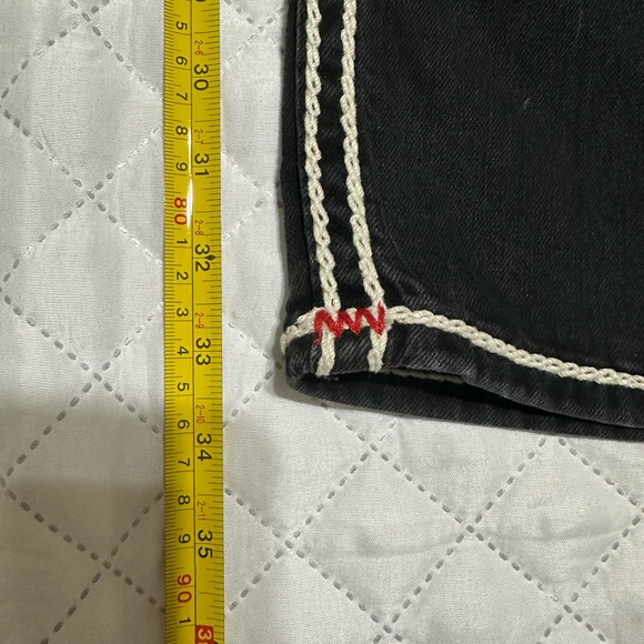 True Religion Dark Jeans with Red and White Stitching - Picture 6 of 7
